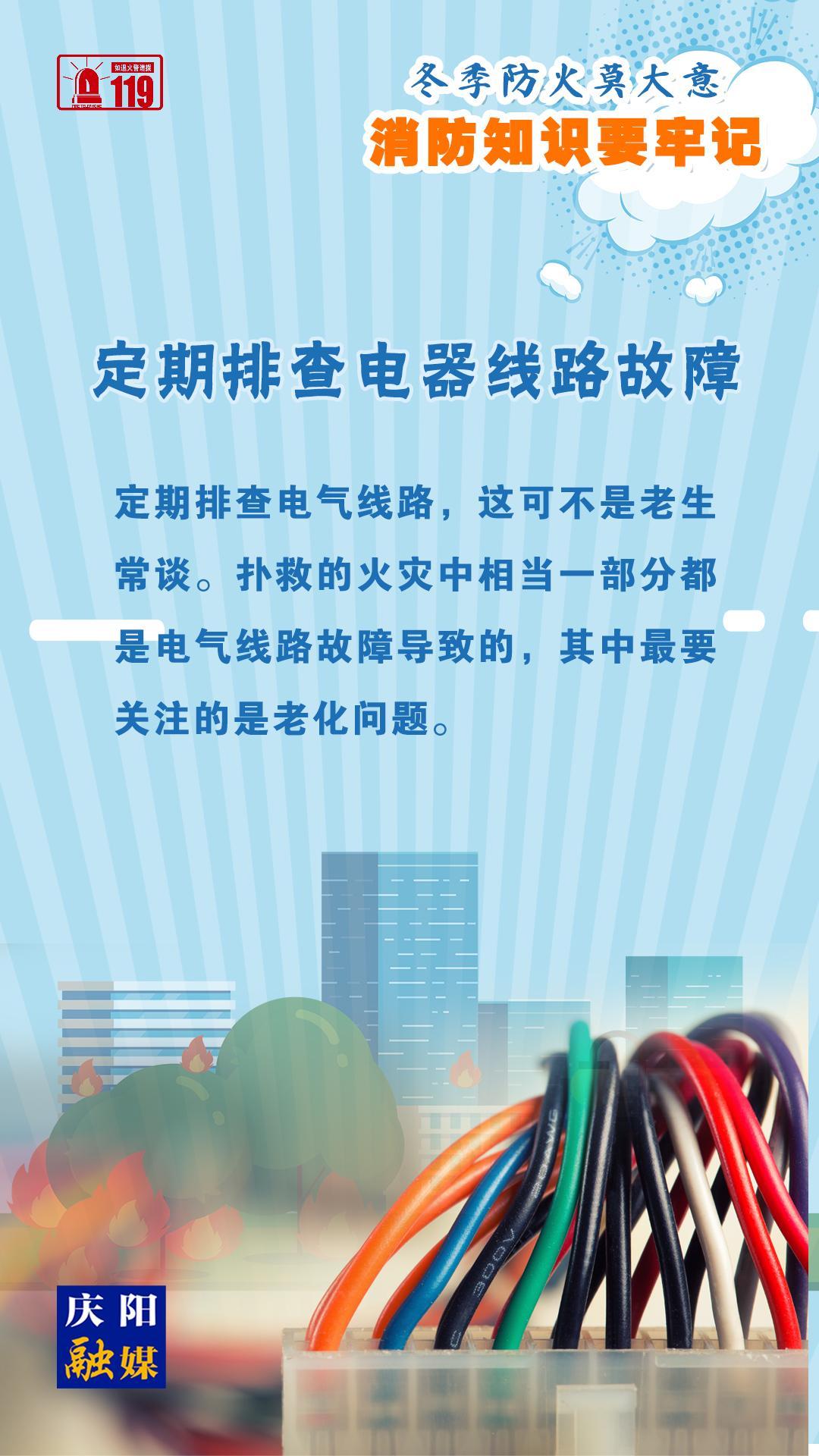【微海報(bào)】冬季防火莫大意，定期排查電器線路故障有必要！