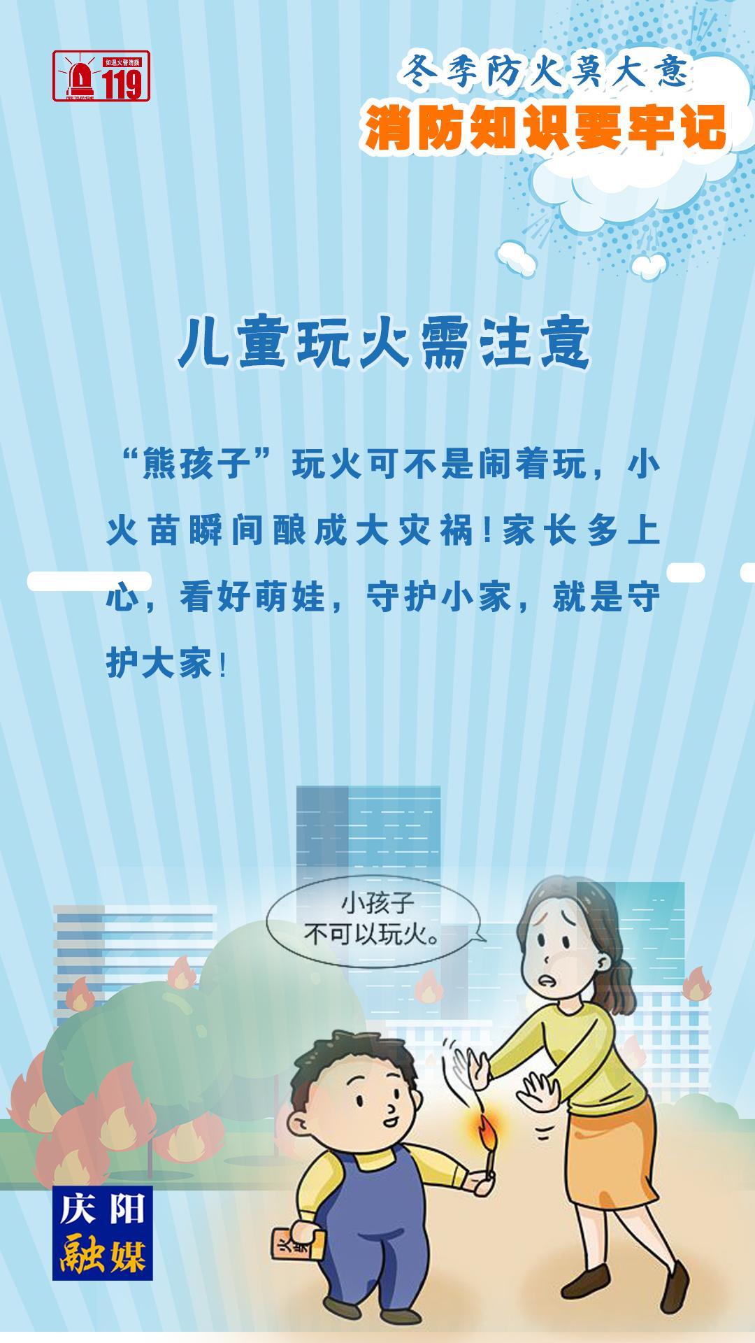 【微海報(bào)】冬季防火莫大意，兒童玩火需注意！